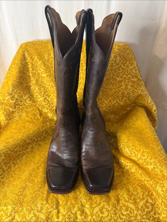 Lucchese Shoes - Lucchese Brown Leather Women’s Western Heeled Boots